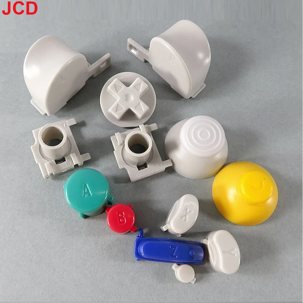 For NGC Gamepad Original Color Full Set Of Replacement Button D Pads Power ON OFF Button for GameCube A B X Y L R Gamepad Button