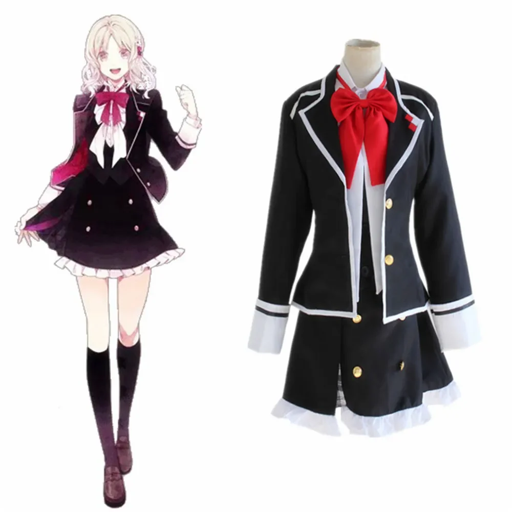 

Komori Yui Cosplay Anime DIABOLIK LOVERS Costumes Halloween Carnival Women Uniforms Komori Yui Full set School Uniforms