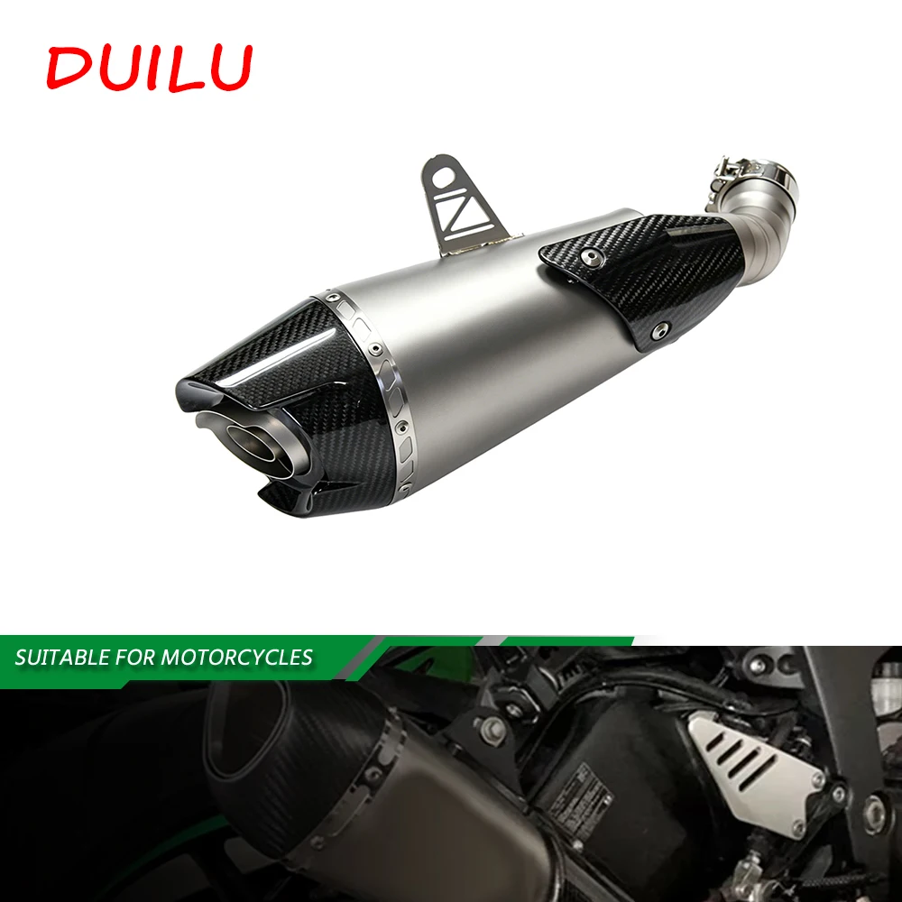 Motorcycle Slip On Exhaust Muffler For Kawasaki Z900 Z900 SE 2017-2026 Motorcycle Modified Exhaust Pipe Muffler Alpha AT2 Z 900