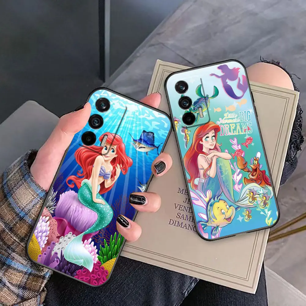 Disney Mermaid Princess Ariel Phone Case For Realme C65 C63 C55 C53 C35 C33 C30S C30 S21Y C21 C20 C15 C11 NARZO 50 X50 GT Case