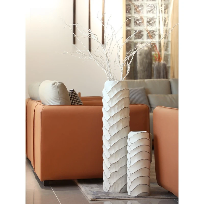 Floor-to-ceiling large vase ornament High-Chinese living room Modern simple European creative resin home improvement