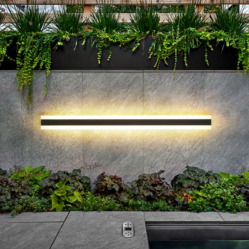 

Outdoor minimalist LED strip waterproof wall lamp, garden villa, courtyard gate, fence, balcony, corridor, staircase, wall lamp