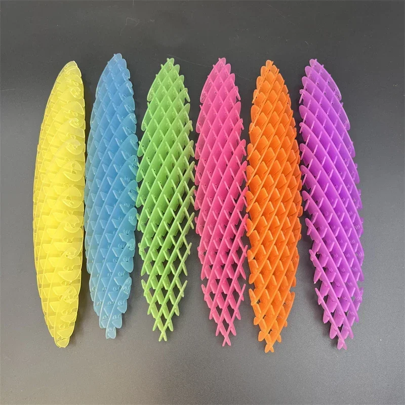 DIY Stretchable Worm Popit Elastic Mesh New Unique Puzzle Release and Decompression Deformation Elastic Mesh Toy