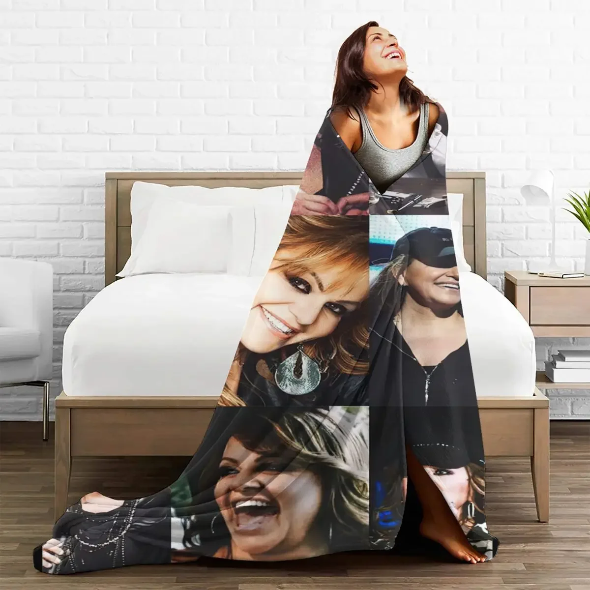 

Baby Blanket Jenni Rivera Latin Singer Plaid Winter Sofa Cover Velvet Super Warm Throw for Bedding Outdoor Plush Thin Quilt