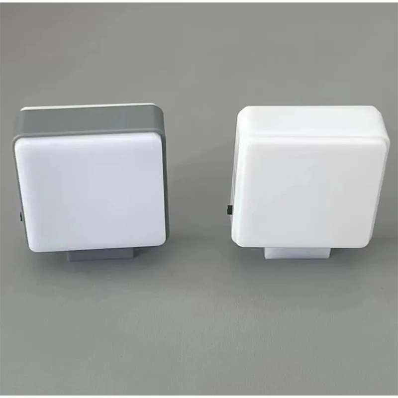 With Led Lights Fridge Sticker Mini Blank With No Pattern Fridge Decoration Magnets 1/2pcs Magnetic Round Square Mini Light Sign