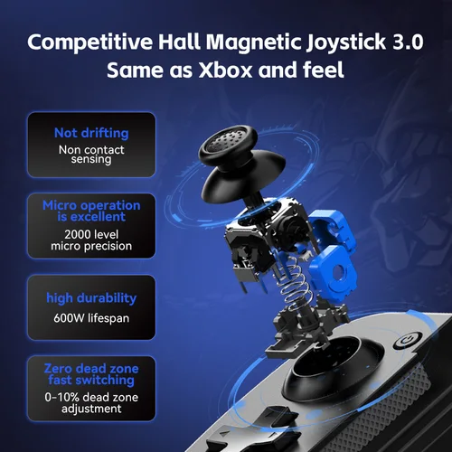 Imagen 2 del producto Controlador telescópico de juegos para teléfono móvil D3S para Android/iOS/PC/interruptor inalámbrico Bluetooth Hall Trigger Joystick Gamepad regalo