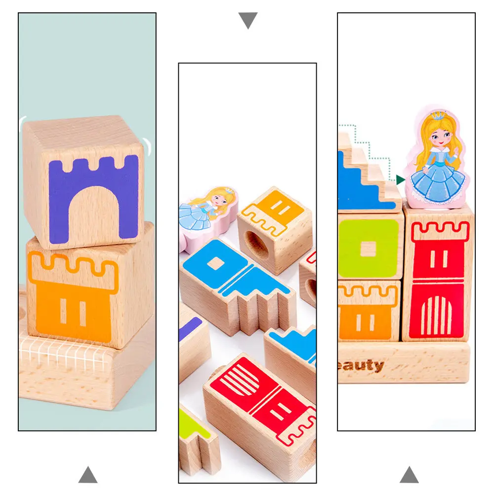 

1Set Prince Saves Princess Adorable Puzzle Game Safe Polished Blocks Early Education Plaything for Toddlers