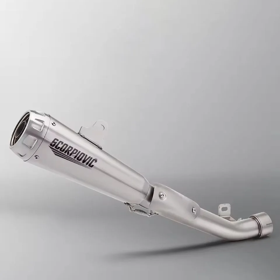 For Suzuki GSXR GSX-R 1000 07-11 GSXR1000 GSX-R1000 K7-K11 Motorcycle Exhaust Mid Link Pipe Escape Slip-On With Silvery Muffler