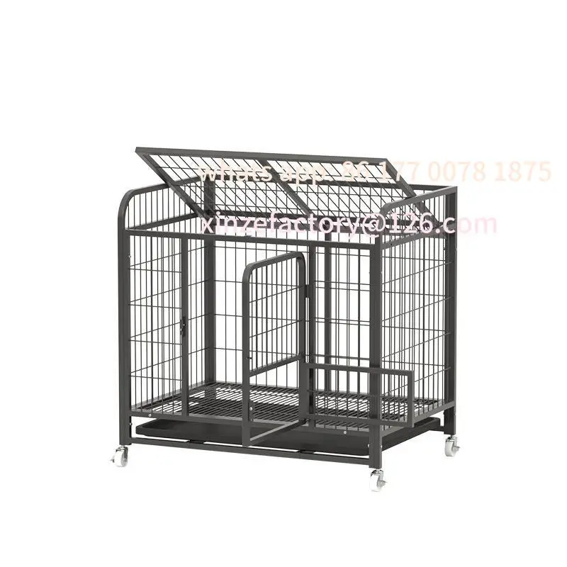Customizable Sturdy Dog Cage for Small to Medium Sized Dogs with Storage Large Square Tube Pet Cage Dog House Iron Cage