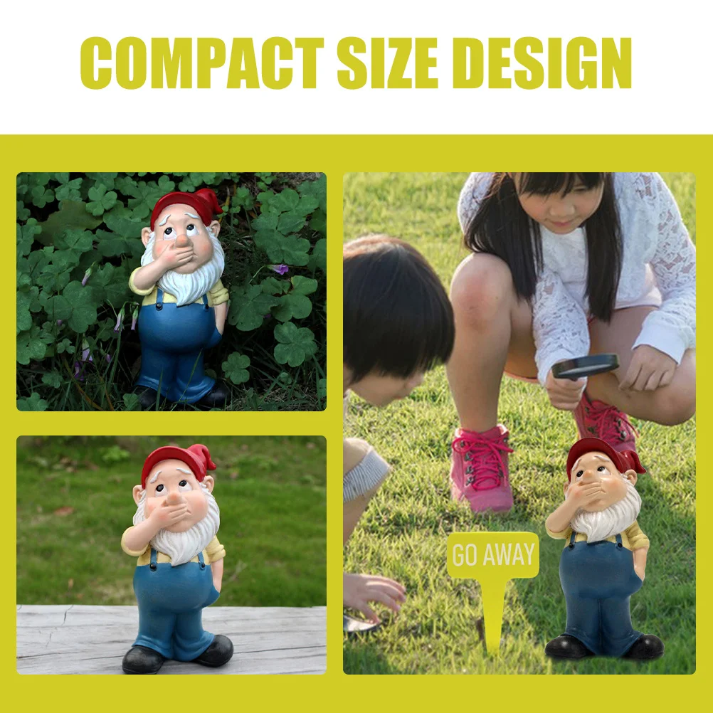 

1Set Resin Garden Gnome Ornament Small Lovely Outdoor Decoration Yard Landscaping Cute Holiday Gift Garden Gnomes Outdoor