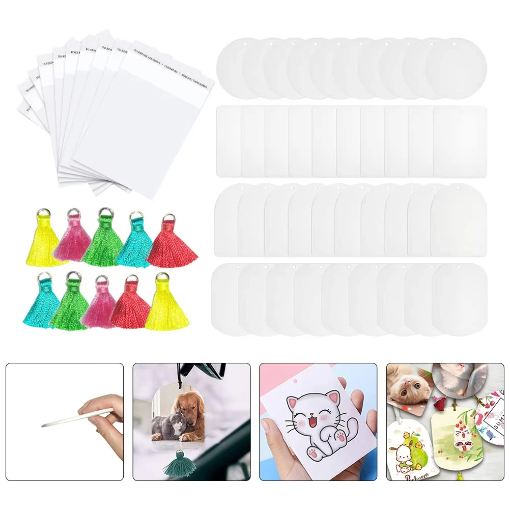 

40pc/set Round Car Aromatherapy Tablets Sublimation Blanks DIY Air Freshener with Elastic Rope for Home Decoration Scented Sheet