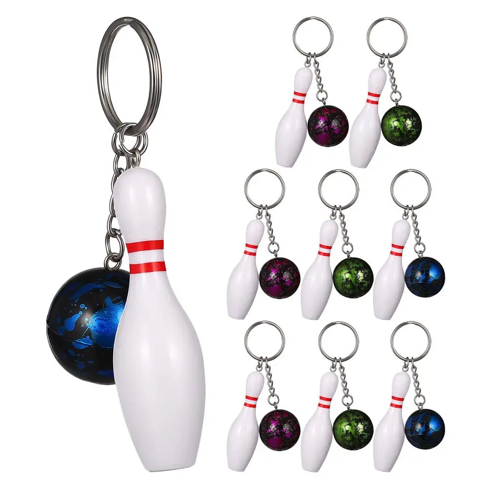 

Bowling Keychains Creative Ornament for Keys Bags Kids Car Camouflage Sports Themed Backpack Charm Game Prizes Memorabilia