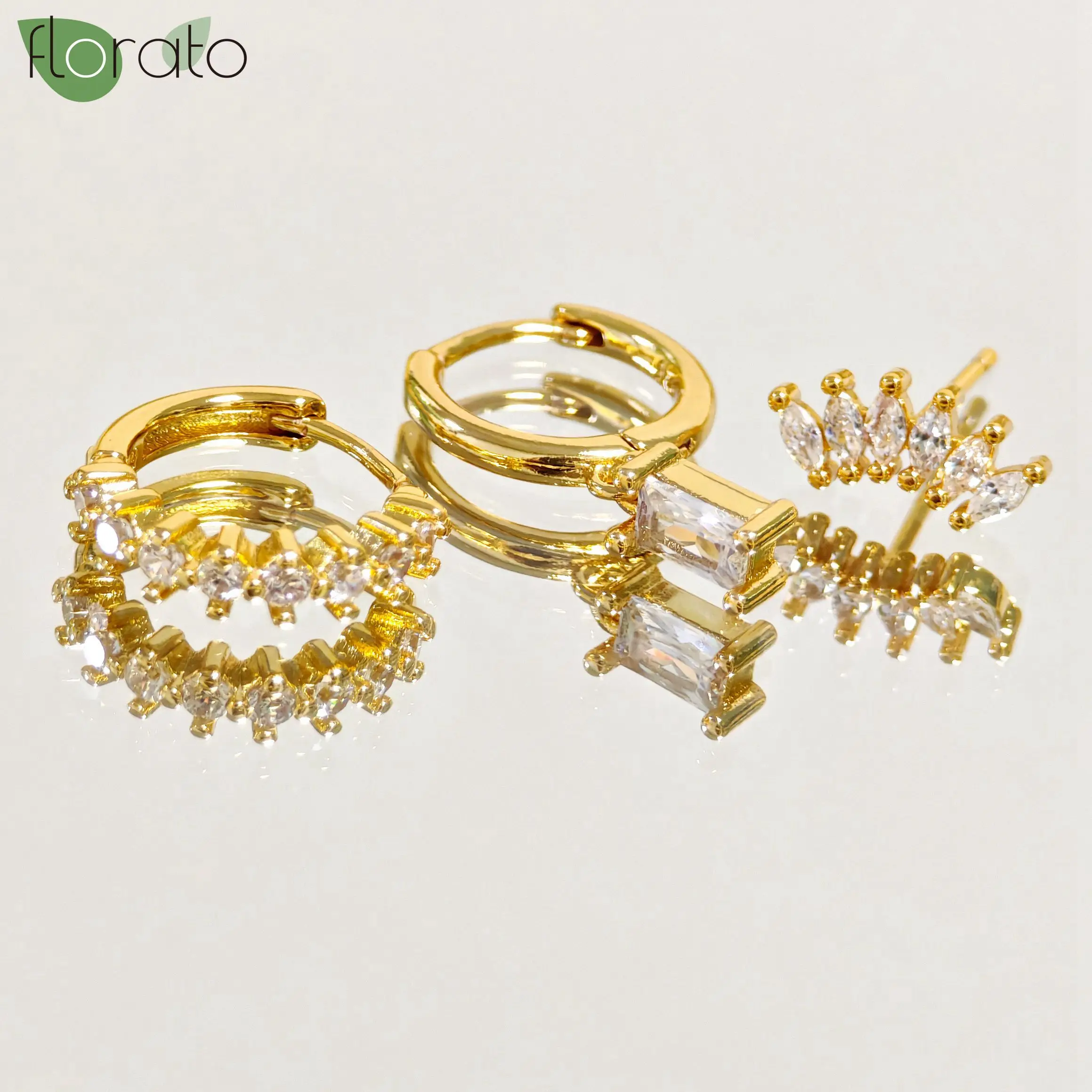 925 スターリングシルバー針カラフルなジルコンイヤリングセット小さなフープイヤリング女性のファッション耳軟骨ピアスジュエリー