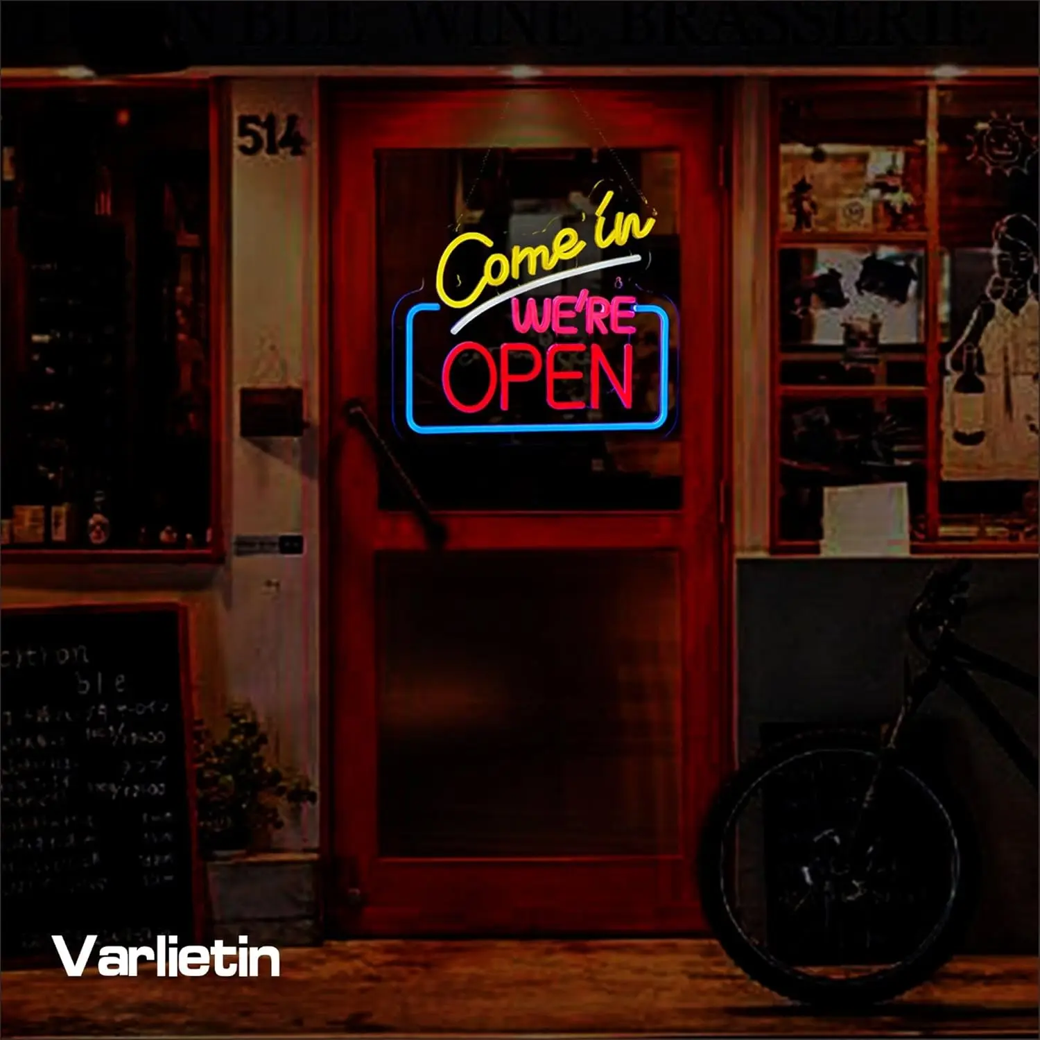 Come In We're Open Neon Sign USB Dimmable LED Light for Café Business Shop Bar Hotel Restaurant Retail store Party Pub Decor