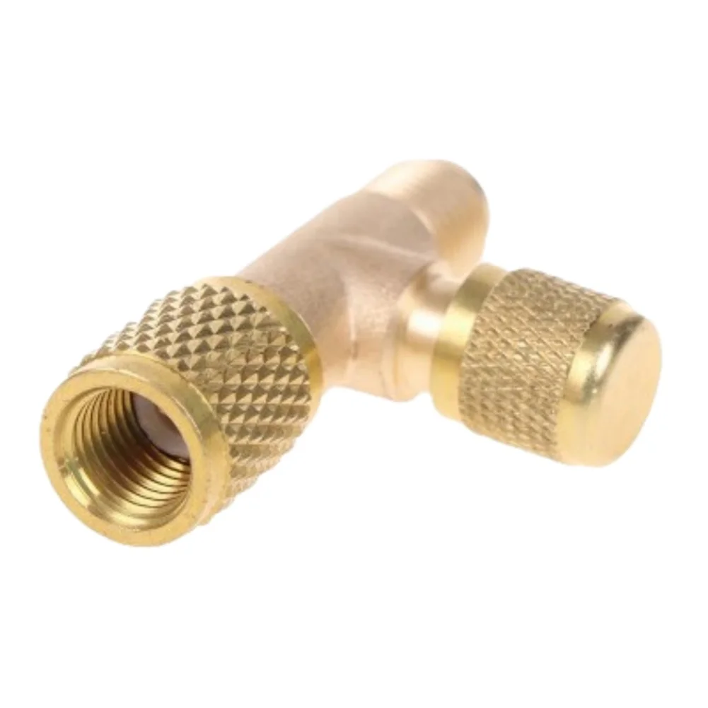 Copper Adapter Valve for R22 R12 R134 HVAC Systems with 1/4 SAE Flare Connection Three Way Pressure Release Gauge Fitting