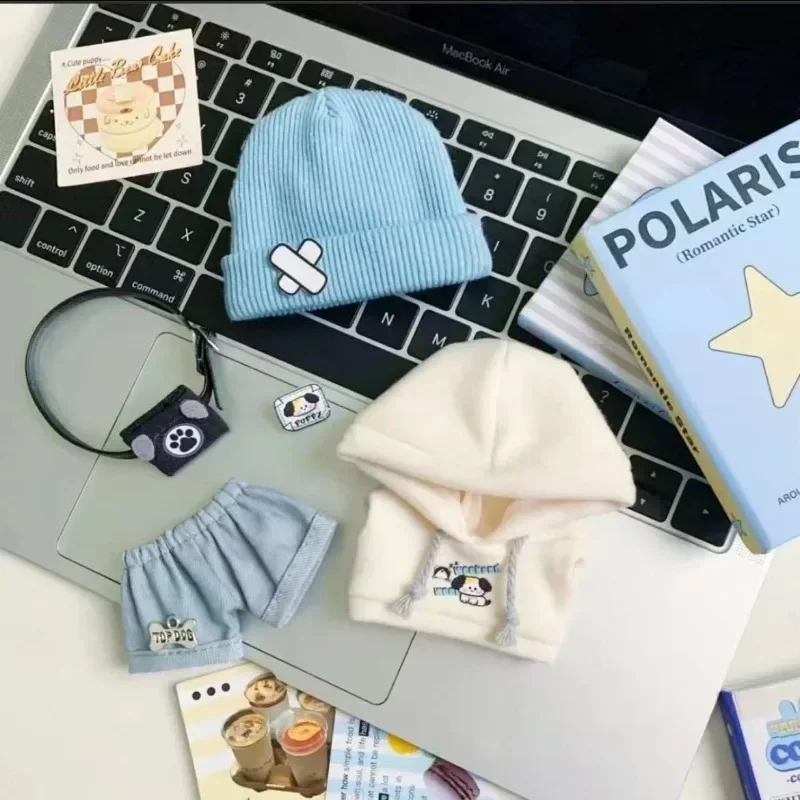 

Doll Clothes for 10cm Idol Doll Outfit Accessories Avocado Sweatshirt Overalls Set for Super Star Dolls Toys Collection Gift