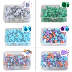100pcs Dental Prophy Polishing Cup Cups Brushes Disposable Tooth Polishing Tapered Shape/ Point Spot For Contra Angle Latch type