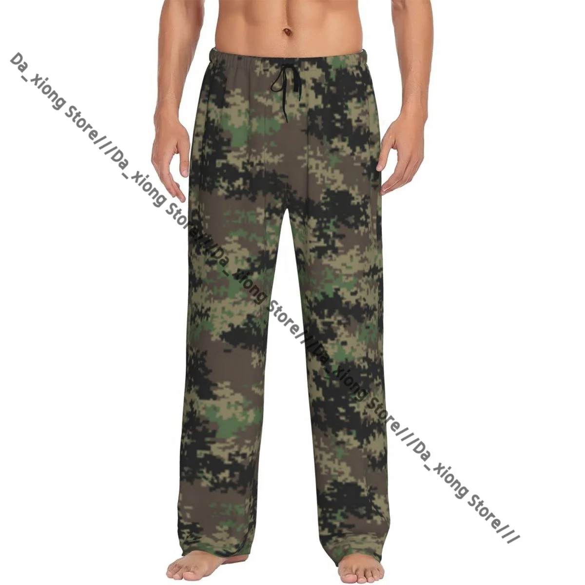 

Men's Sleepwear Loose Sleep Pants Pajamas Camouflage Print Long Lounge Bottoms Casual Homewear