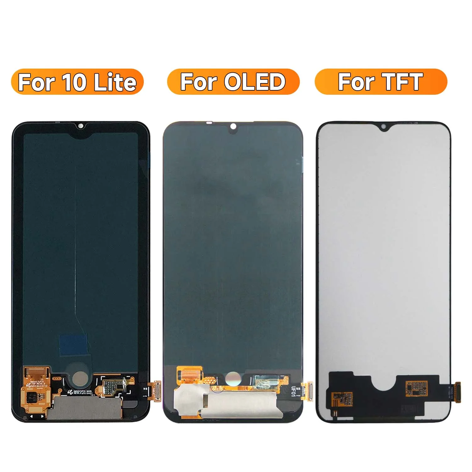 6.57\'\' Mi 10 Lite AMOLED Display For Xiaomi Mi10 Lite Lcd Display Touch Screen Digitizer Assembly For Mi 10Lite Lcd M2002J9G 5G