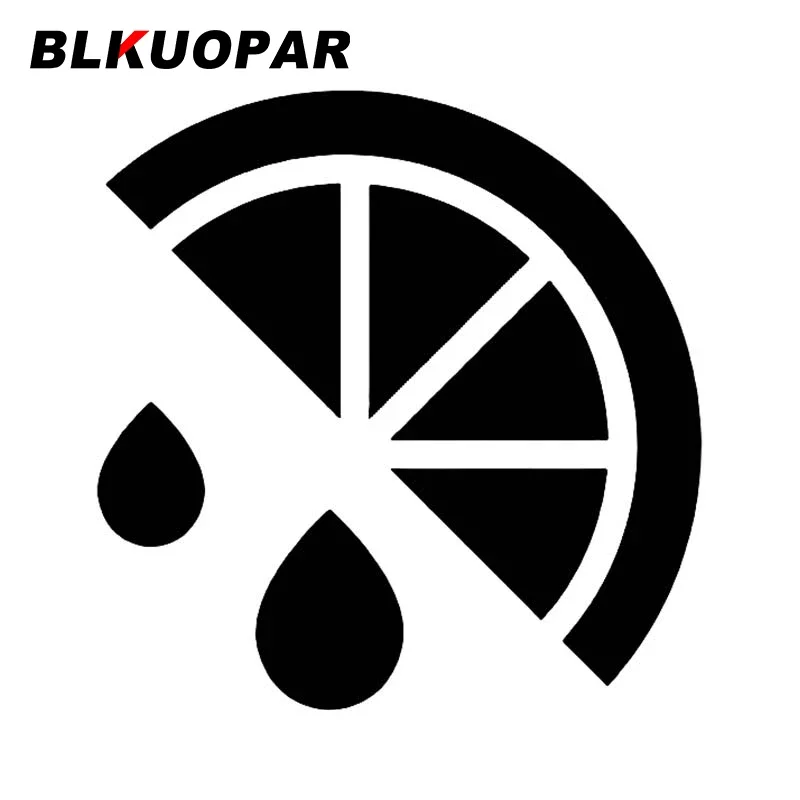 BLKUOPAR Lemon Juice Car Stickers Sunscreen Decal Creative Car Assessoires Snowboard Motocycle Helmet Personality JDM Decoration