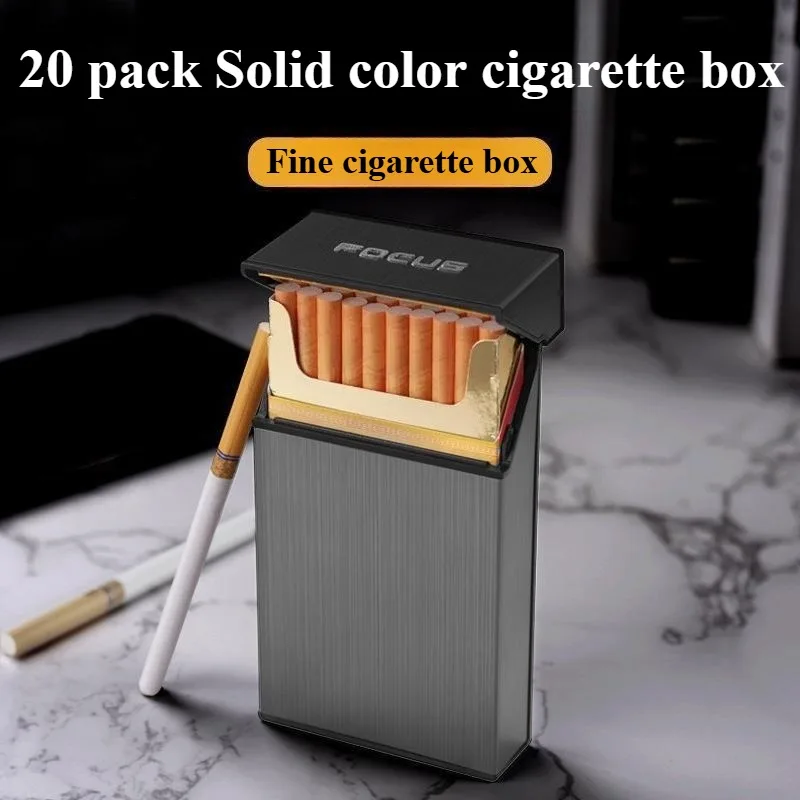 Aluminum Alloy 20 pack Fine cigarette box flip up Metal Cigarette case Fashionable Storage box men women Smoking Accessories