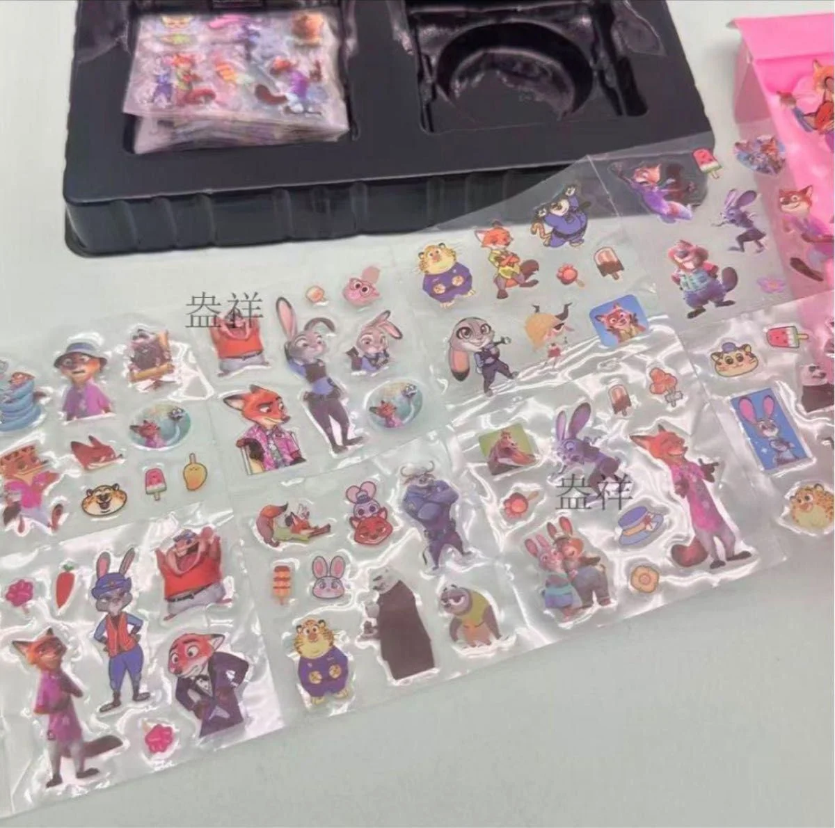 

100Pcs/Box Zootopia Stickers - Kawaii Waterproof Vinyl Decals for Journaling Scrapbook DIY, Cute Anime Stationery Gift
