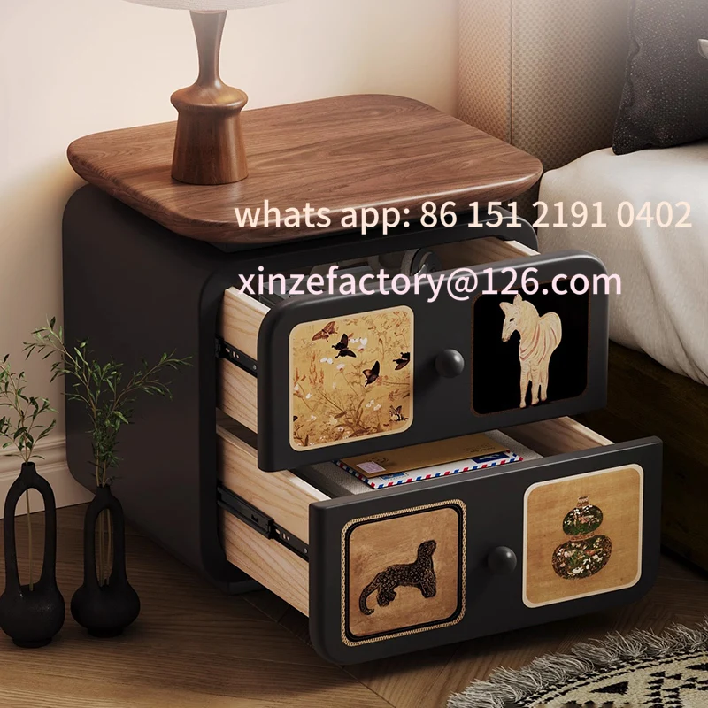 

Customizable Bedroom Furnitured Esigner Modern Bedside Table Nordic Small Spaces Mesita De Noche Bedroom Furniture