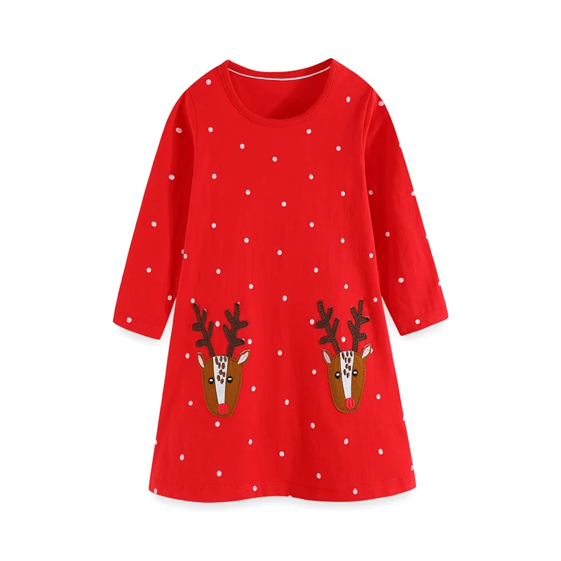 Jumping Meters New Arrival Princess Girls Dresses Applique Dancing Autumn Spring Children Costume Long Sleeve Hot Selling Dress
