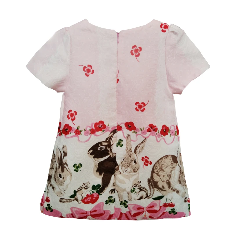 Girls Summer Dress Pink Floral Animal Print Princess Birthday Childrens Boutique Clothing Kids Valentines Dresses