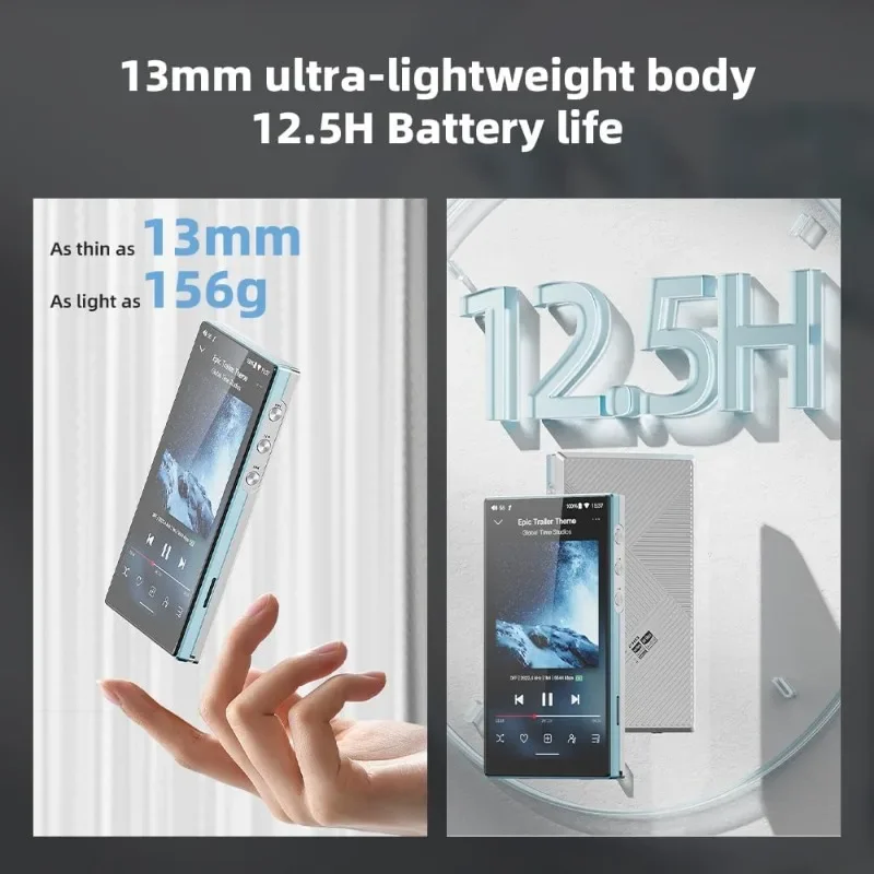 JM21 Android 13 Hi-Res Music Player MP3 with Snapdragon 680, Bluetooth WiFi USB DAC 12.5H Playtime (Sky Blue) image 6