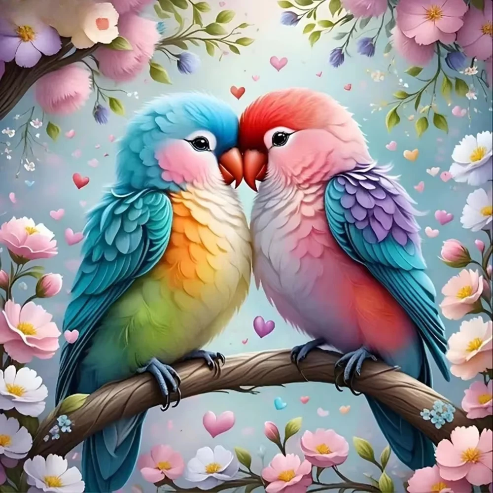 

Jigsaw Puzzle 500 1024pcs Parrot With Flowers Animal Scene New Collection For Adults Home Decorative Relaxing Gift Brain Teaser