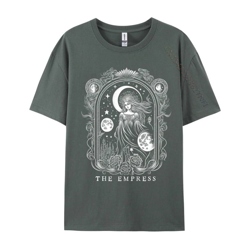 The Empress Tarot Card Goth Emo Occult Camisa Men Hip Hop Comfortable Tees Crew Neck Cotton Top T-Shirts 3D Printed T Shirts