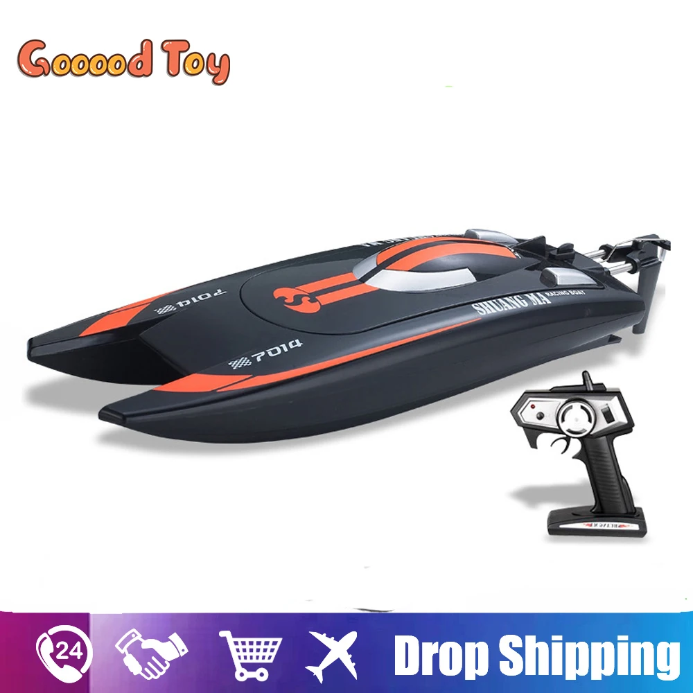 Rc Boat 2.4G Radio controlled Speedboat High Speed Racing Ship Waterproof Rechargeable Model Electric Radio Control Gifts Toys