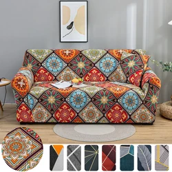 Printed Stretch Sofa Couch Cover For Living Room L Shaped Combination Chaise Sofa Slipcover Home Decor 1/2/3/4 Seats Removable