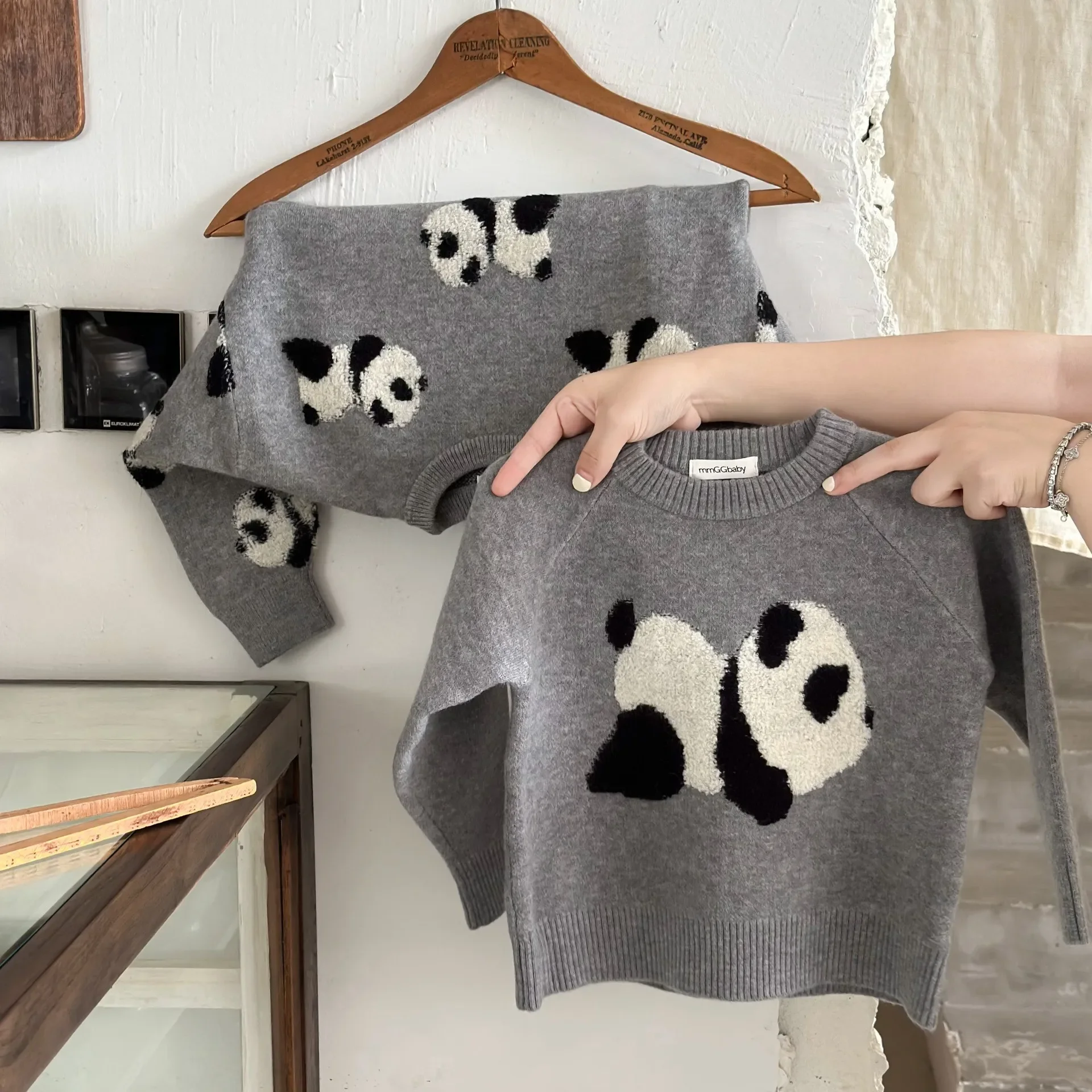 

Chen Ma Kids' Sweater 2023 Autumn New Boys and Girls Online Red Cartoon Sweater Baby round Neck Pullover