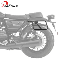 Saco de sela de motocicleta apto para bobber v9, porta-malas, lado esquerdo e direito, suporte de suporte, roamer 2018-2023