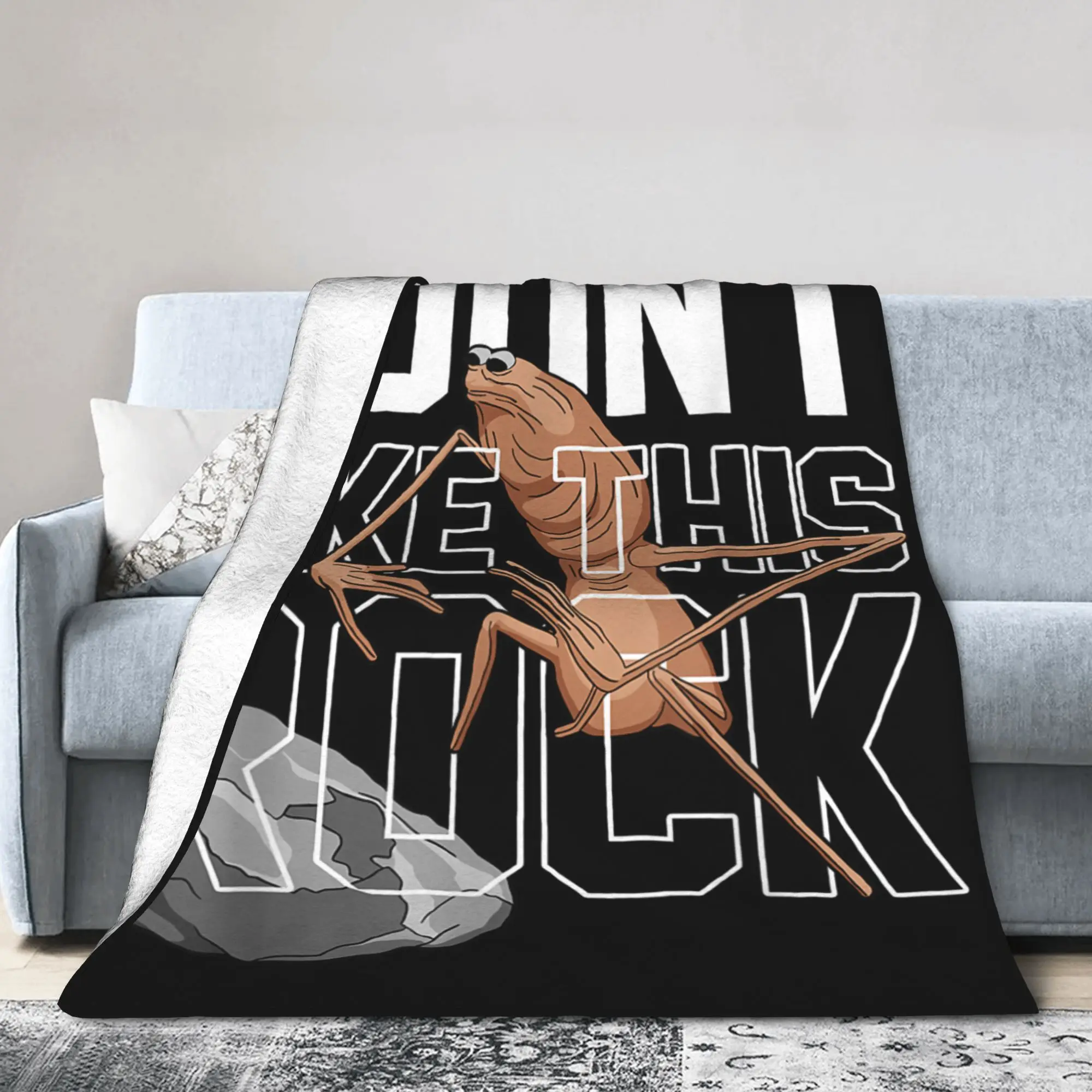 

Одеяло Marcus The Worm I Don't Like This Rock, флисовое забавное мем, супер мягкое одеяло для покрывала, многофункциональное одеяло