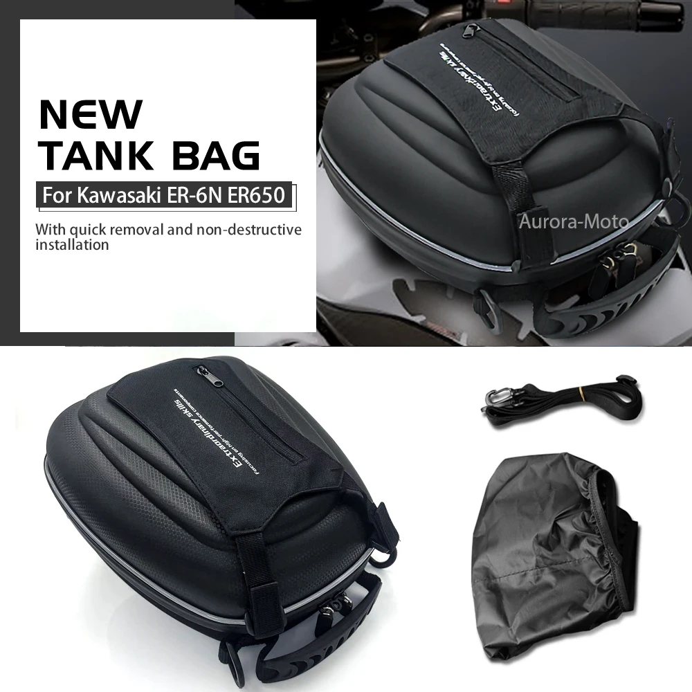 

For Kawasaki ER-6N Z125 Z750 Z800 Z900RS Ninja Versys 650 1000 Tank Bag Motorcycle Navigation Bags Waterproof Bag Tanklock