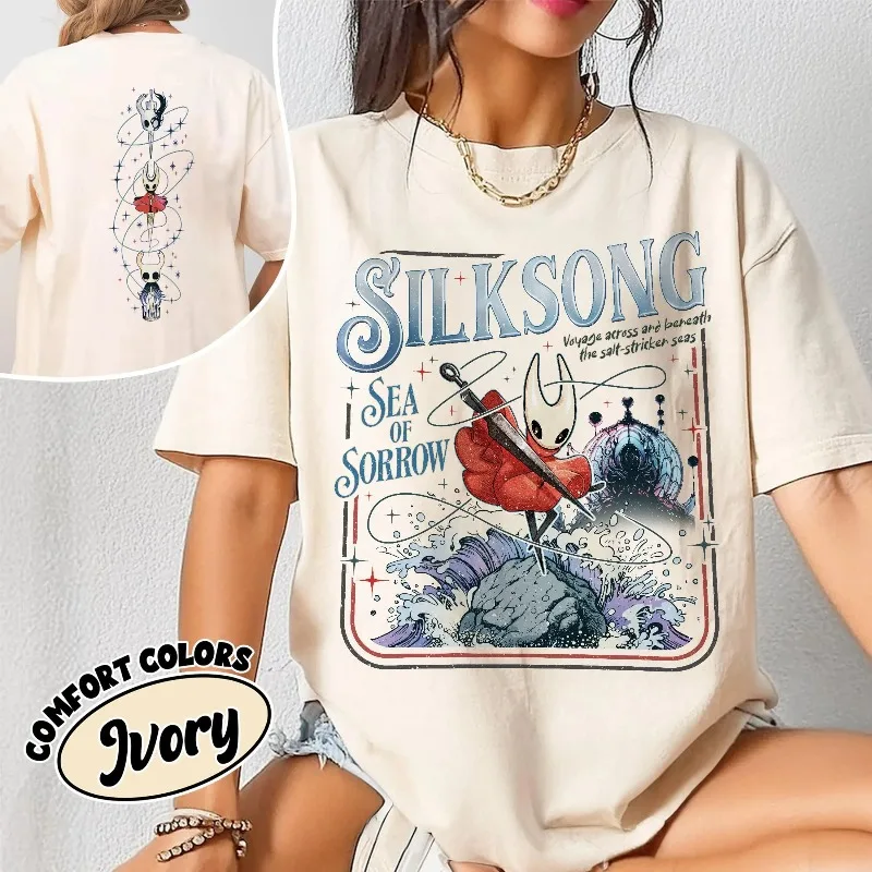 Silksong Game Shirt Hornet Indie Game Tshirt, RPG Gaming Tee, Knight Gaming Apparel For Fans