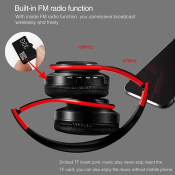 2026 Wireless Bluetooth Stereo Headset Upgrading Sports Overhead Earphone with Mic for Smart Phone TV PC Tablet - Music - Image 4