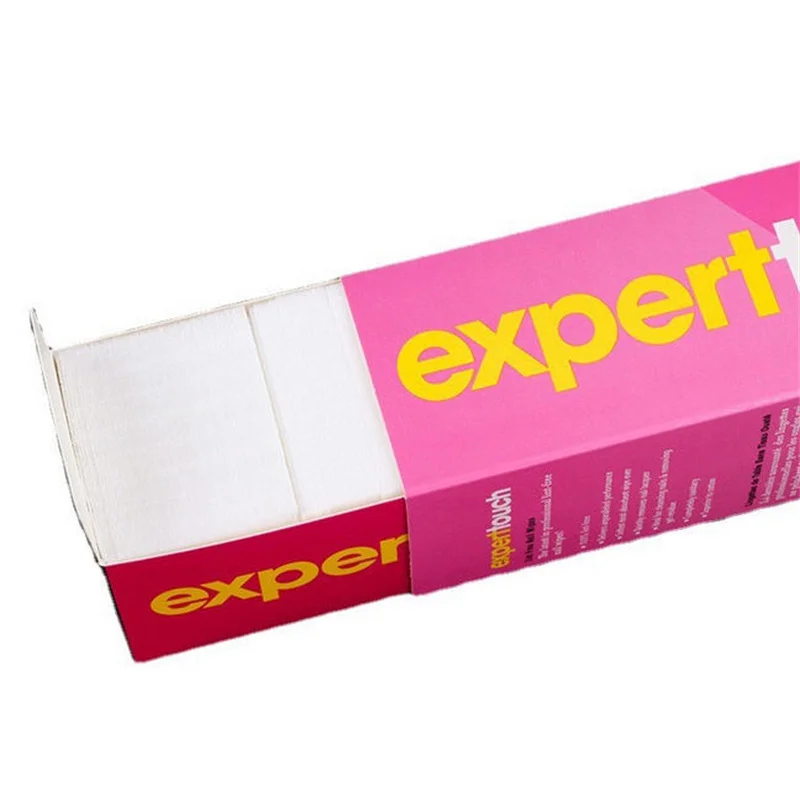 전문가용 면 패드 네일 와이프 린트 프리 네일 아트 젤 폴리쉬 리무버 1/2/5/10 박스 세트 화장품 청소용 면 패드