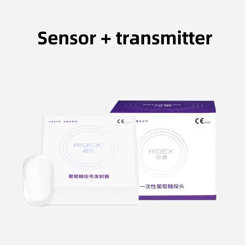 Imagem -02 - Sistemas de Monitoramento Contínuo de Glicose Cgm Monitem Medidores de Glicose no Sangue sem Dedos Kit Transmissor e Sensor