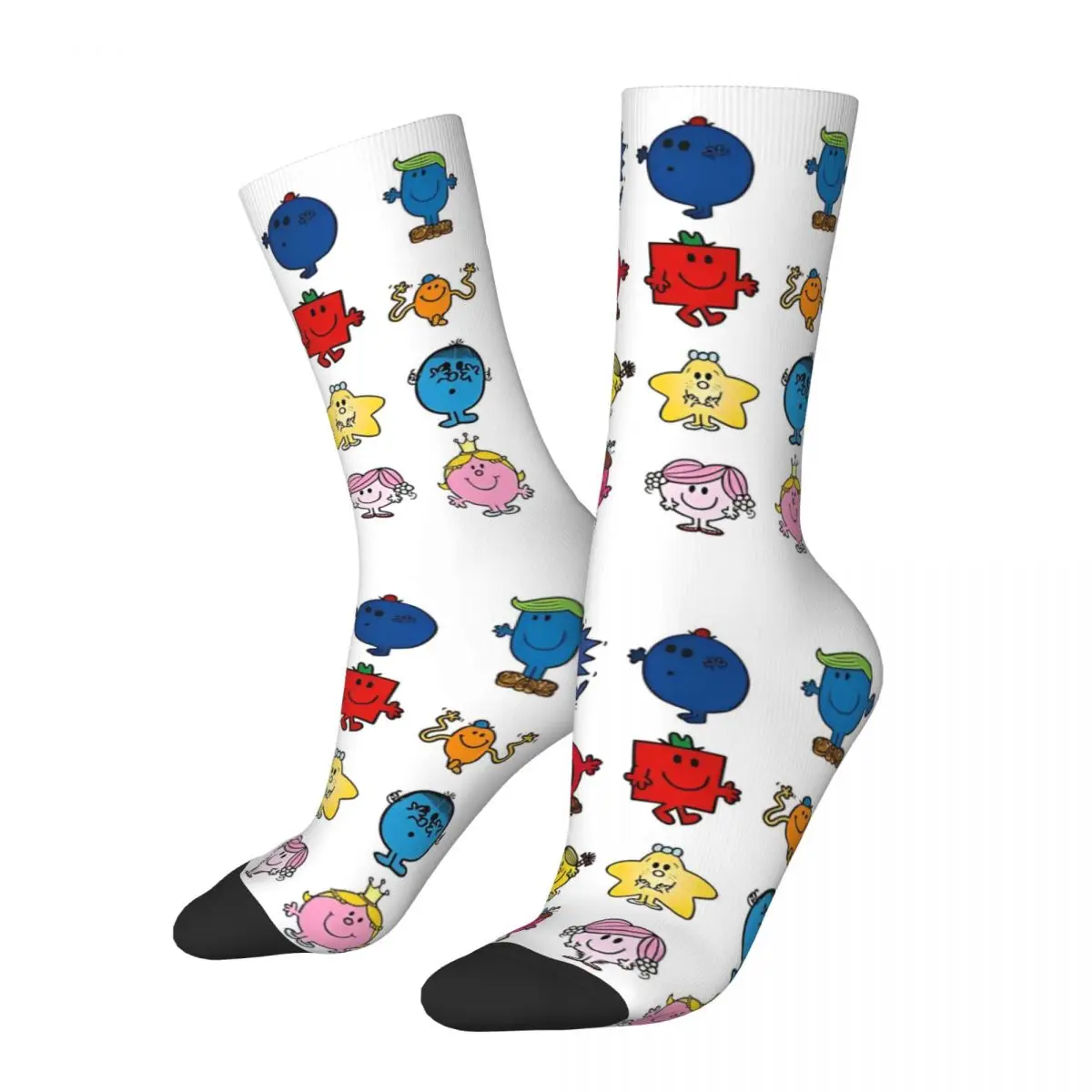 Mr. Men Little Miss Stockings Cartoon Design Elegant Socks Autumn Anti Bacterial Socks Men Running High Quality Socks