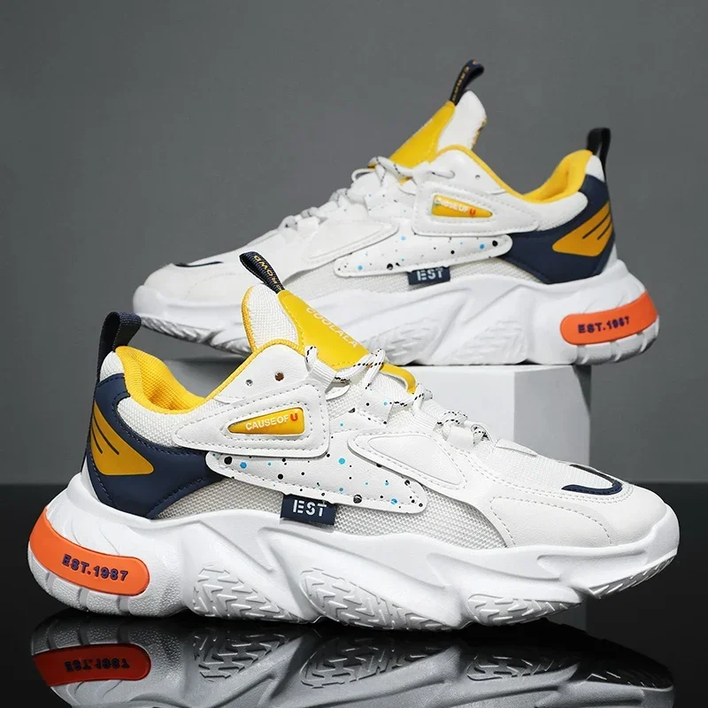 

Мужские кроссовки2024, уличная удобная обувь на платформе, осенняя новая сетчатая мужская модная повседневная дышащая спортивная обувь Tenis Masculino