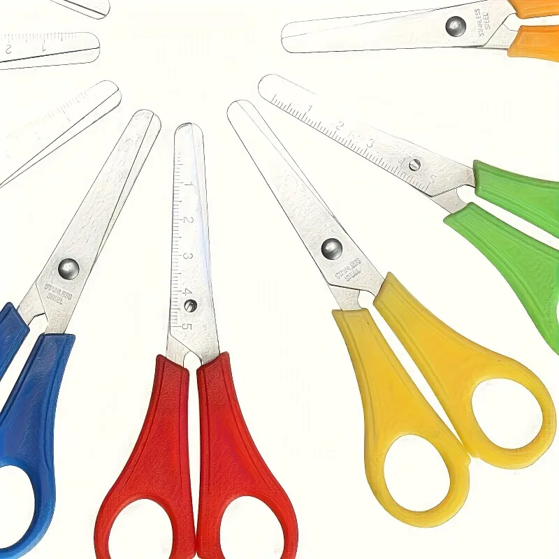 5/10 قطع من مقصات الحرف اليدوية، أدوات مكتبية مدرسية، شفرات حادة من الفولاذ المقاوم للصدأ، أداة قطع متعددة الأغراض للمنزل/العمل