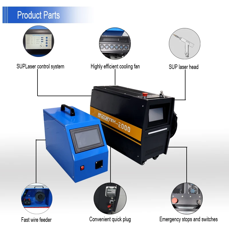 

fiber laser 1500 2000 watt welding machine professional laser rust removal cleaning equipment