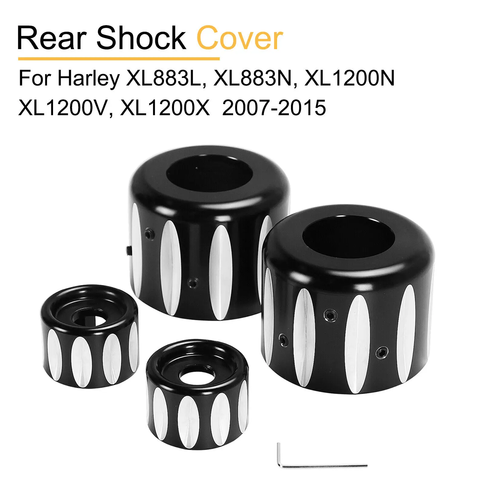 Rear Shock Lower Shock Top Mount Bolt Cover Fit For Sportster XL883L, XL883N, XL1200N, XL1200V, XL1200X 2007-2015