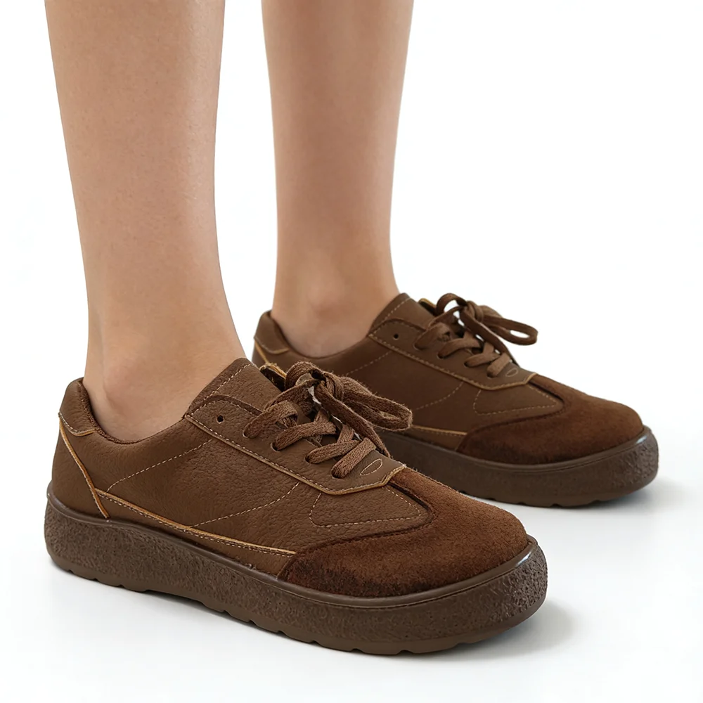 Genuine Leather Shoes Women Sneakers Lightweight Ladies Casual Shoes Cowhide Flat Soft Comfortable D952