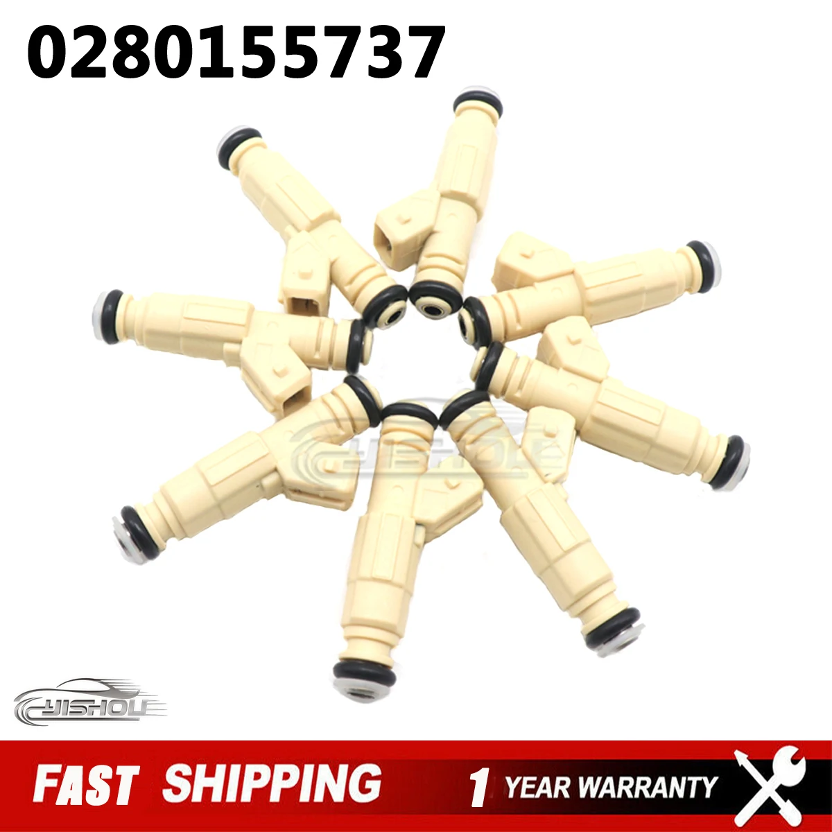 0280155737 Fuel Injector for Pontiac Grand Prix Bonneville Oldsmobile LSS Buick Riviera Regal Park Avenue 3.8L V6 8pcs