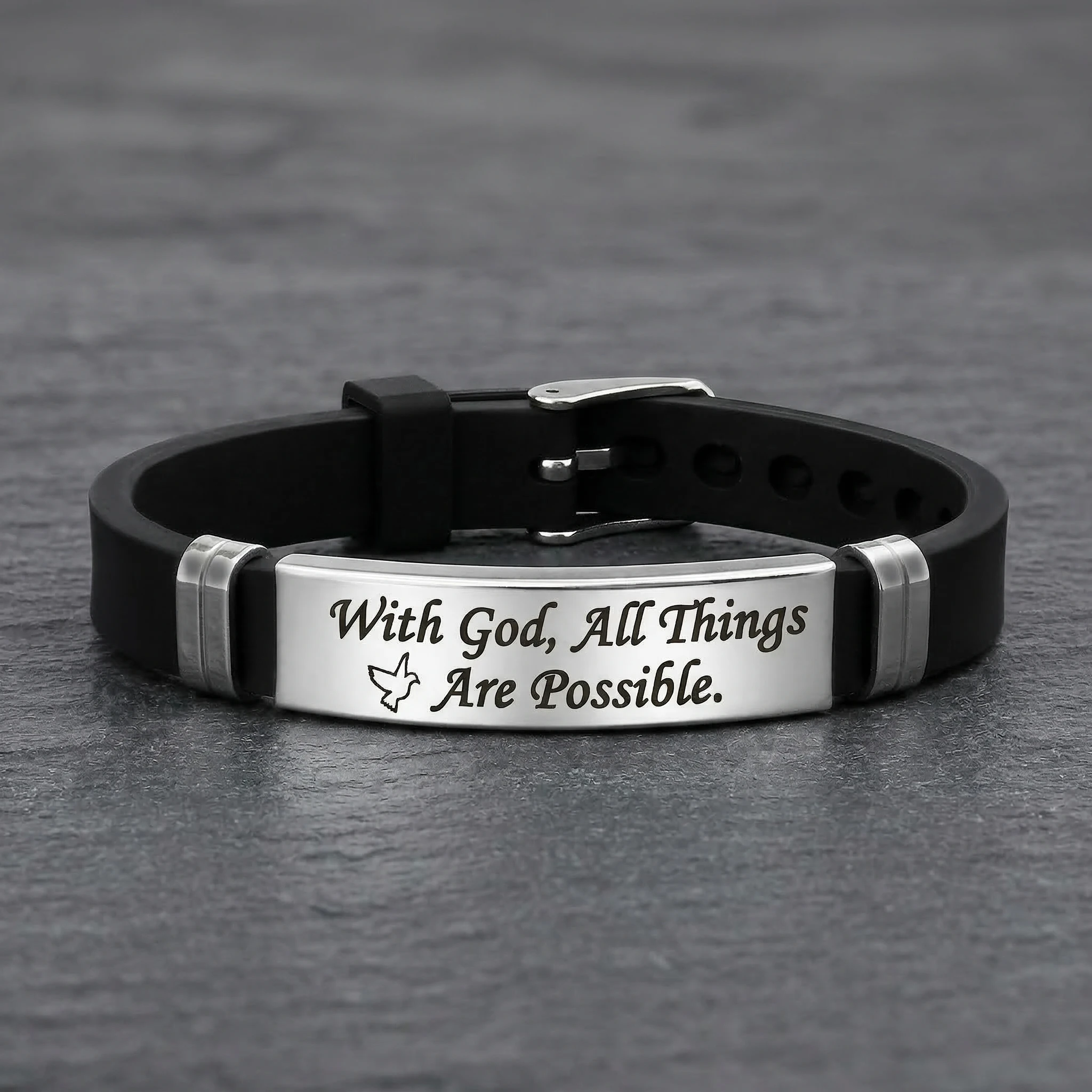 Pulsera de Fe Cristiana para Amigos, Regalo Religioso Inspirador para Bautizo con Mensaje de la Madrina sobre la Posibilidad